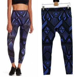 K-DEER Geometric Print Leggings Size XL